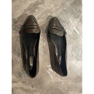 Schutz Christie Studded Bronze Metallic Penny Loafers Welt Flats Size 7